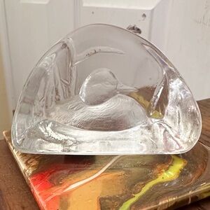Elegant Glass Bird Sculpture
